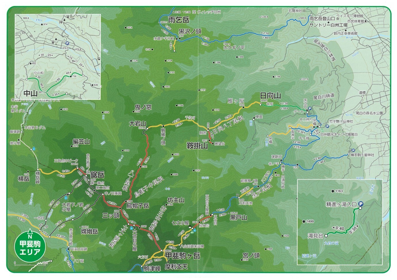 甲斐駒ヶ岳-地図