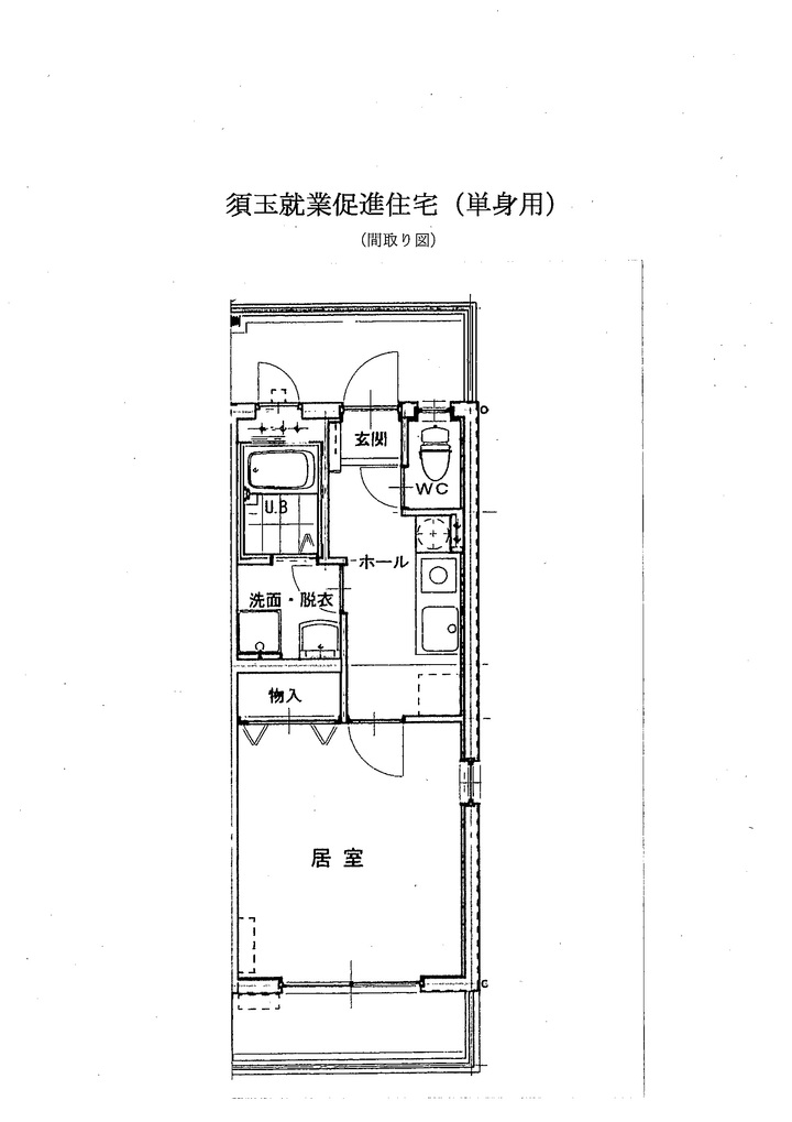 1K間取り図