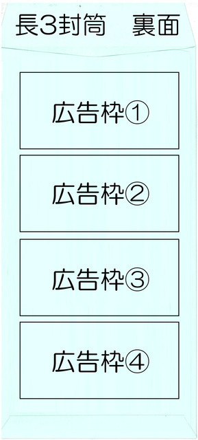 長3封筒のレイアウト