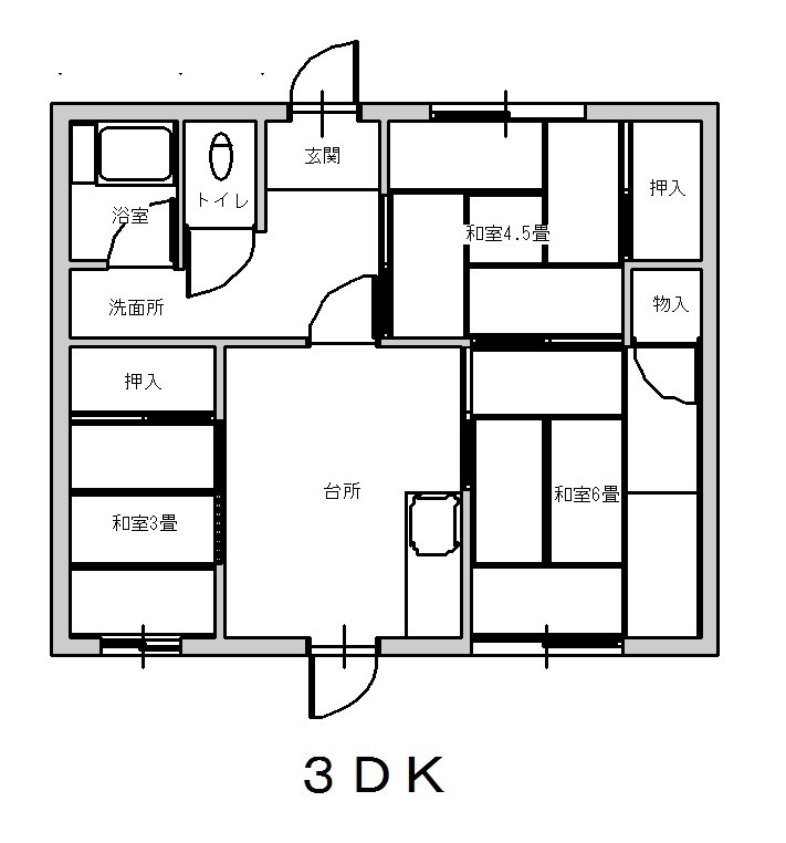 姥神住宅の間取り図