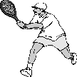 テニスをしている男性のイラスト