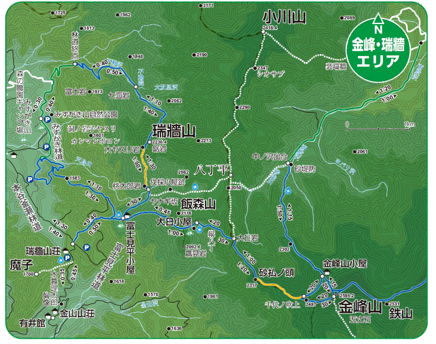 金峰山-地図