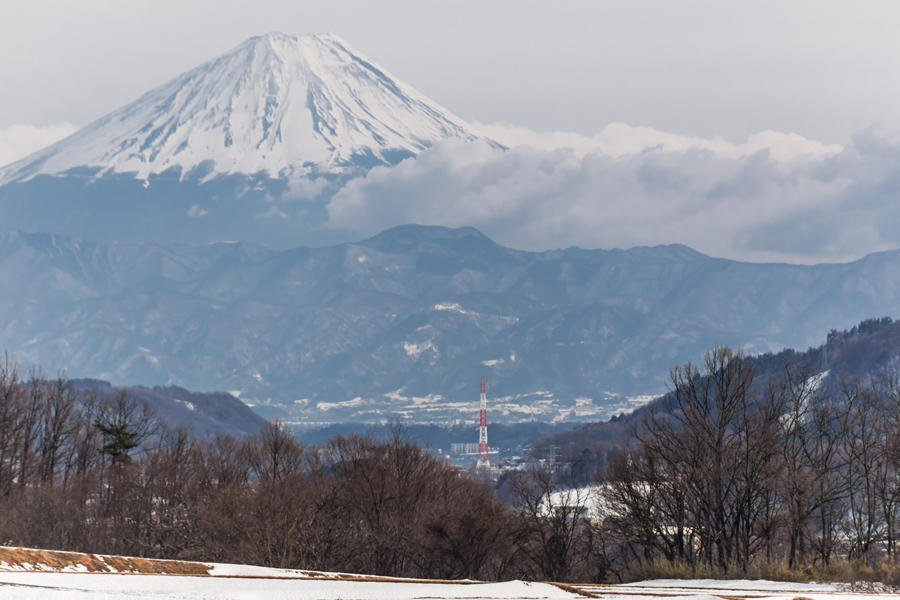 花水坂から望む富士山の写真