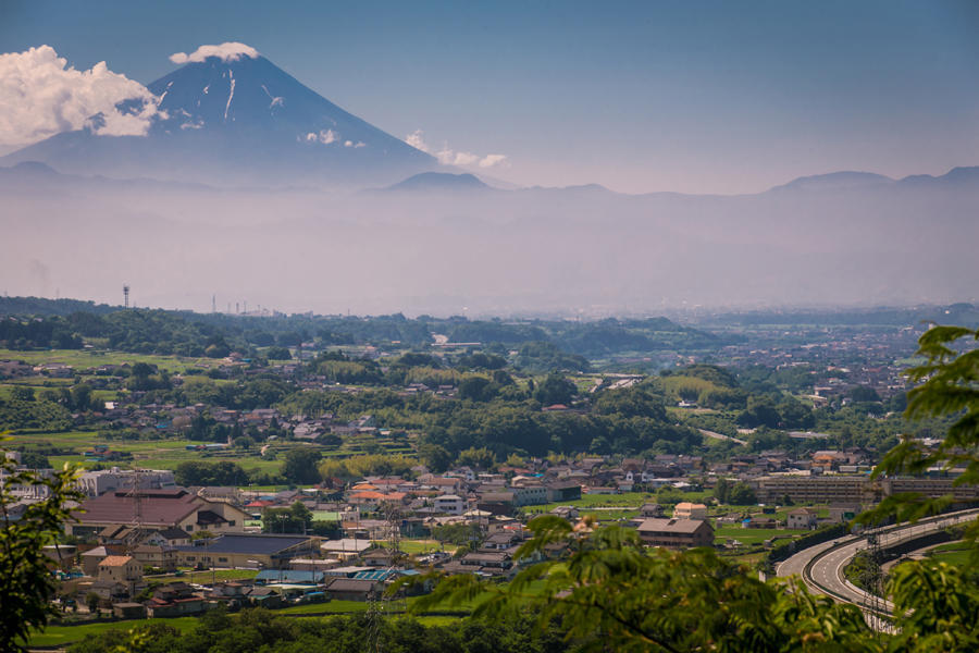 法徳寺から望む富士山の写真