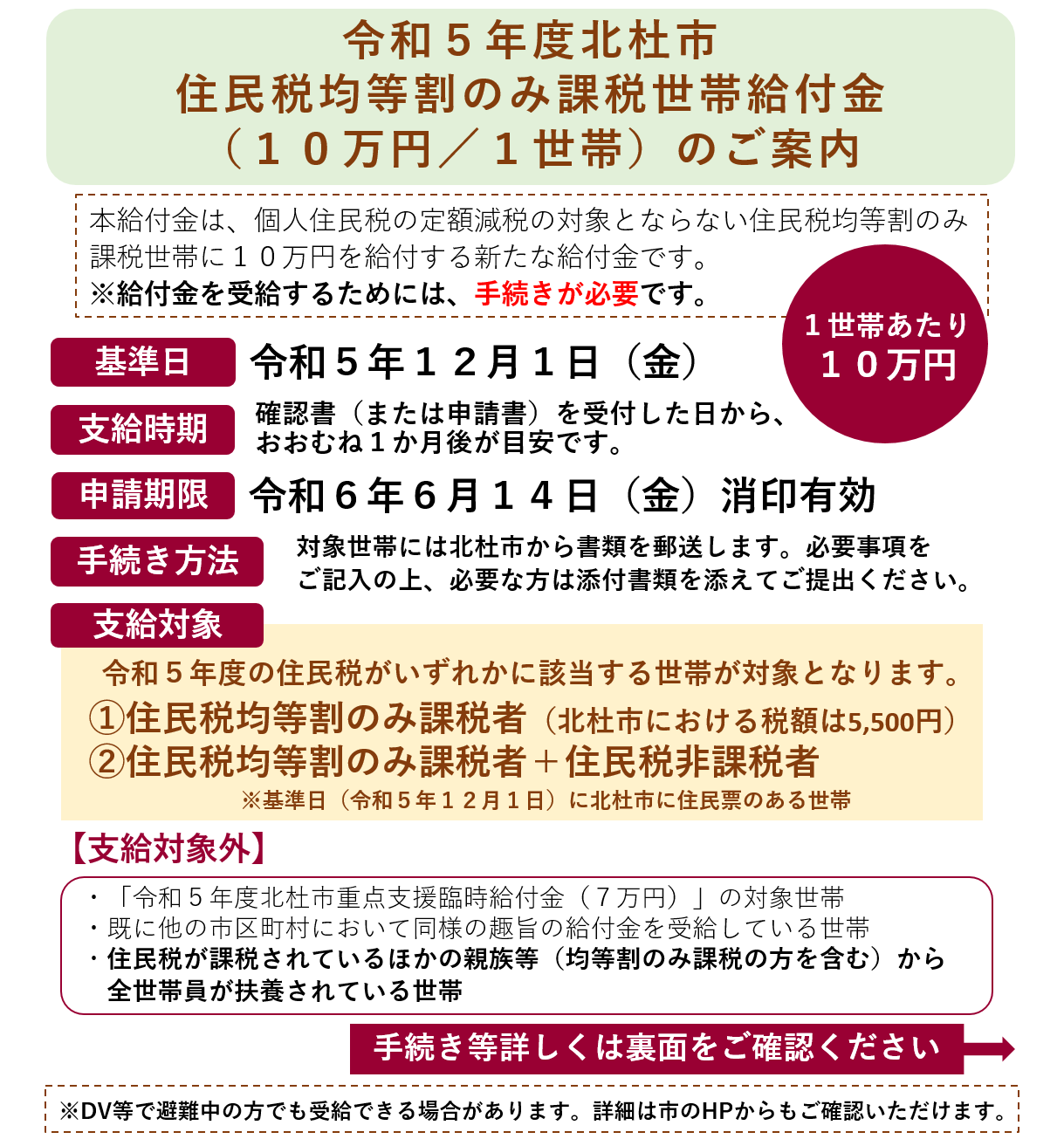 住民税均等割のみ課税世帯給付金(10万円)ご案内チラシ(表).png