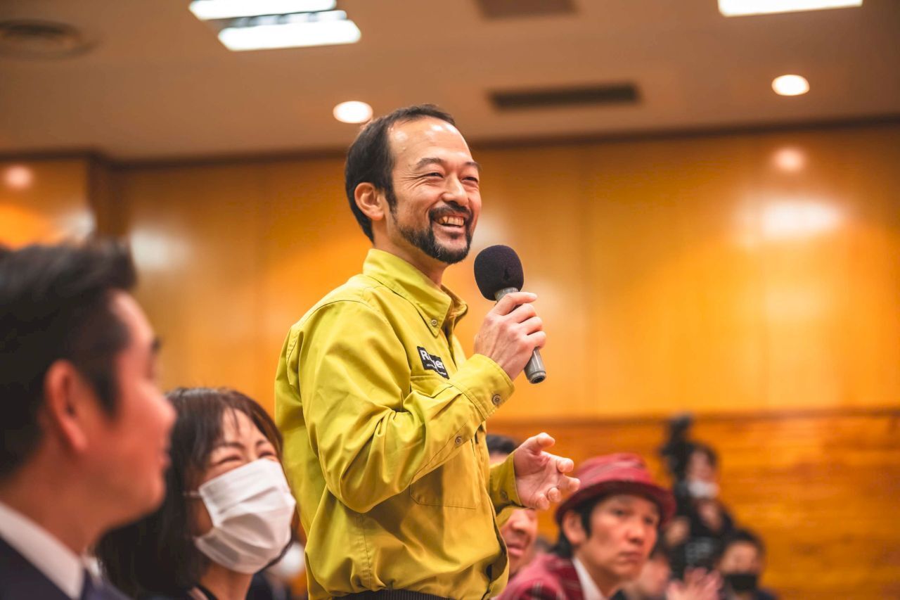 水の山ユースアイディアプロジェクト報告会-プレゼンの様子(質疑応答-北杜高校)
