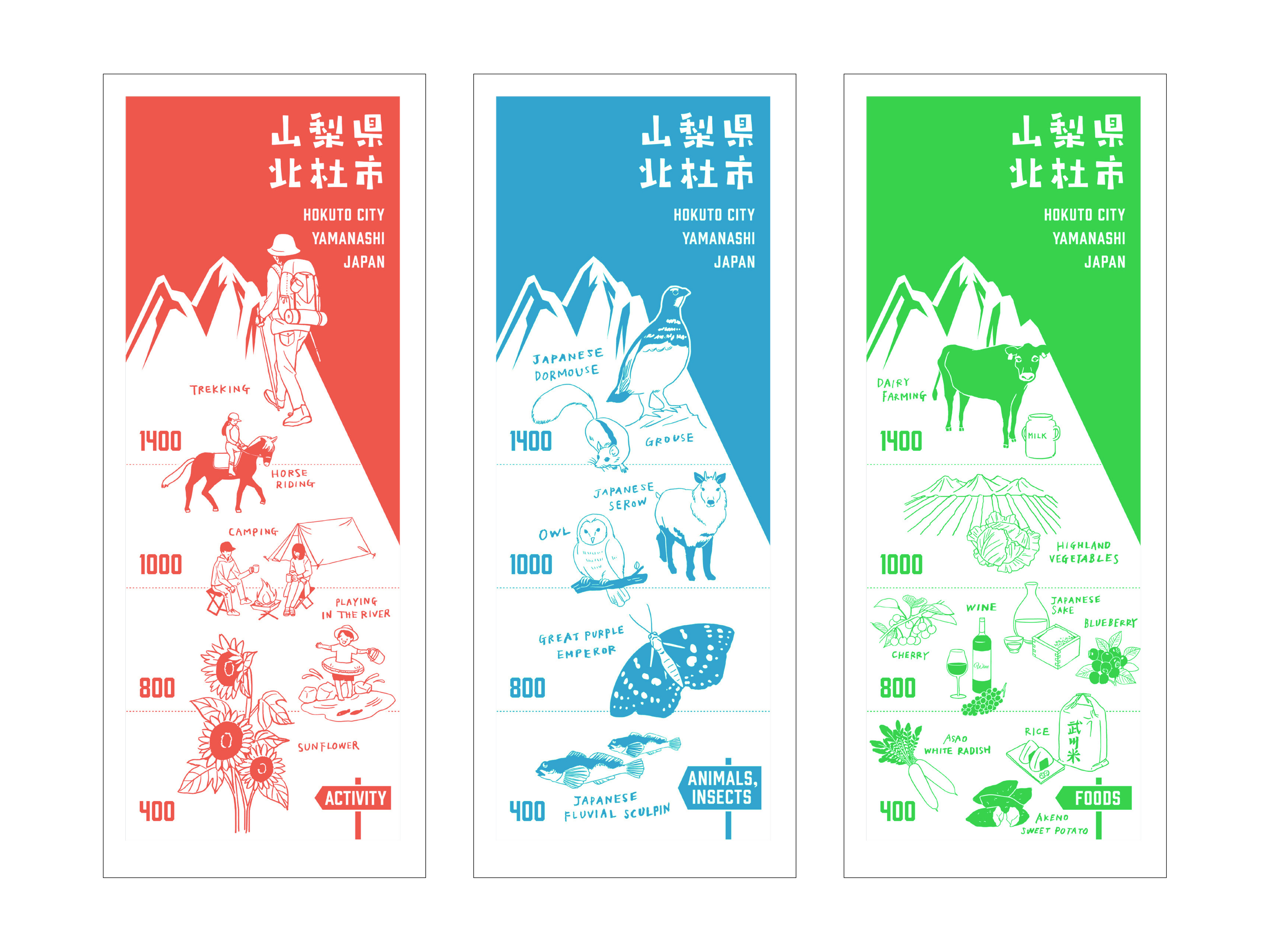 北杜市オリジナル手ぬぐい画像
