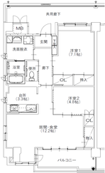 はっぴいタウン須玉Bタイプ間取り