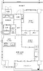 はっぴいタウン須玉Bタイプ間取り