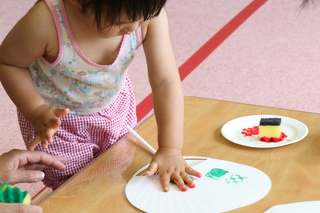 スタンプアートの様子