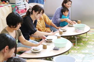 陶芸の様子